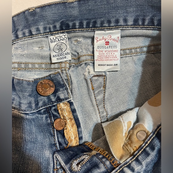 Lucky Brand Jeans-low rise, bootcut, medium fade, button fly SIZE 0/25 - Picture 3 of 5